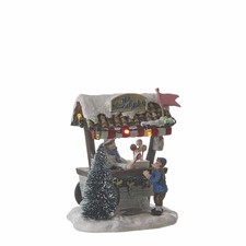 LuVille Village de Noël Miniature Stand de bonbons - L9.5 x l8 x H10