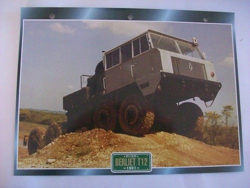 Carte fiche camion militaire - carte,
