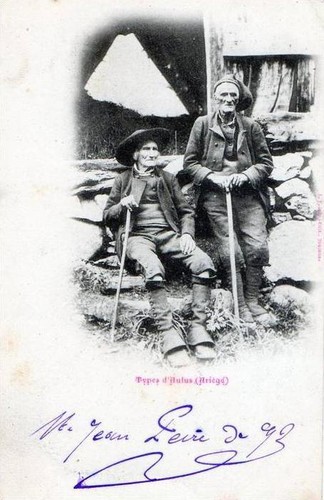 Cpa types aulus - cpa, (ariège)