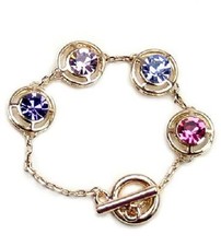 Gold plated link bracelet made