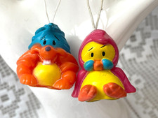 Lot de 2 Porte clé clef Oiseau & Hérisson plastique mou très mignon !