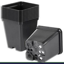 Pot De Fleurs 10 X 0,5 L Noir 9X9X9,7Cm