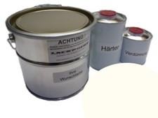 6 Litre Set 2K Ral 9001 Crème Blanc Bootslack Yacht Bateau à Moteur Couleur Neu