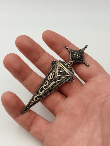 Broche couteau argent massif - broche,