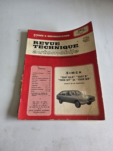 Revue technique simca 1307 gls - revue,