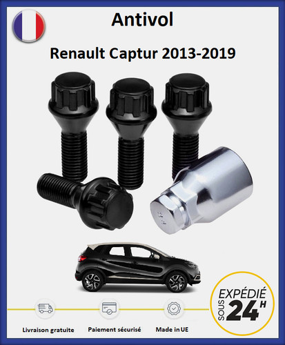 Ecrous antivol roues - ecrous, noir