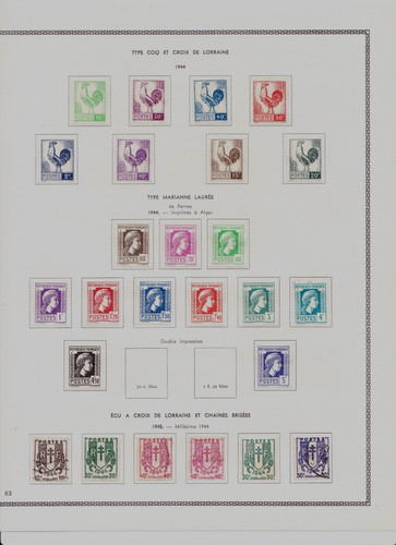 France 1944 1945 - 1944-1945, timbres