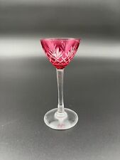1 VERRE À LIQUEUR DE COULEUR EN CRISTAL DE SAINT-LOUIS ROUGE Modèle MASSENET 