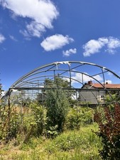 Structure serre tunnel agricole 172 m² à démonter – métal galvanisé 