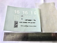 Maquette miniatures: decals décalcomanies Alfa Romeo L.M 1931, Provence M, 1/43
