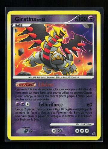 Carte pokémon giratina 127 - giratina, 9/127