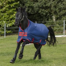 Horseware Mio Turnout Lite 0g - Bleu foncé & Rouge