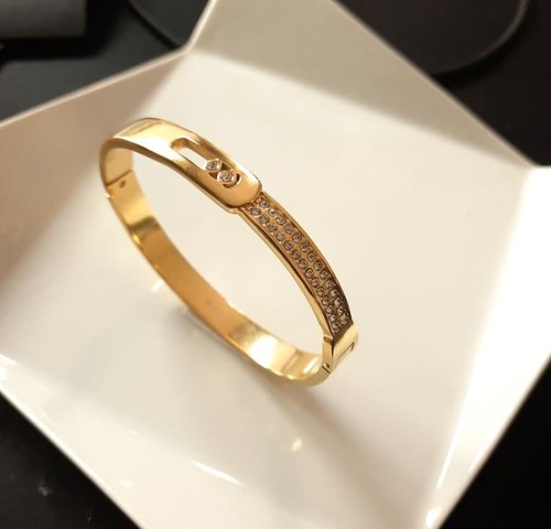 Bracelet jonc rigide acier - en,