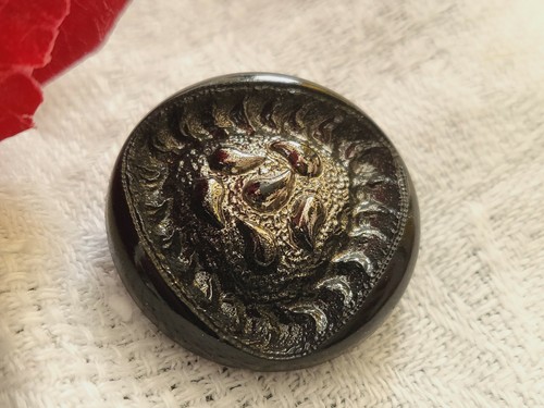 Bouton vintage verre - vintage, noir