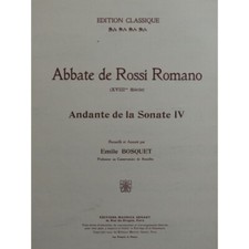 BOSQUET Emile Abbate de Rossi Romano Andante Sonate IV Piano 1922