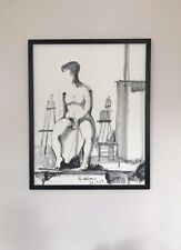 Loïc DUBIGEON 1934-2001.Nu à l’atelier,1959.Fusain.50x40.Cadre