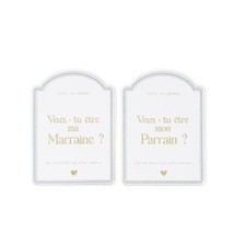 2 STICKERS BOUTEILLE PARRAIN