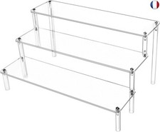 QWORK Présentoir Acrylique à 3 Niveaux, Présentoir Acrylique Transparent pour Fi