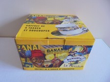 Boîte carton vide publicitaire BANANIA 19 x 19 x 11,5 cm TTbe