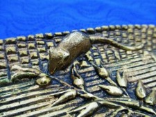 Cendrier ancien Souris bronze