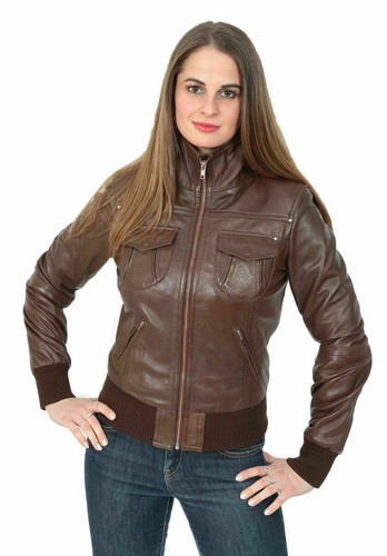 Veste cuir marron pour - veste,