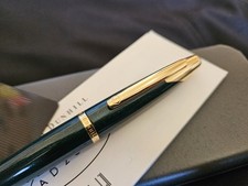 Stylo Bille Dunhill Vert pailletée & plaqué OR  ULTRA RARE (DUPONT, CARTIER