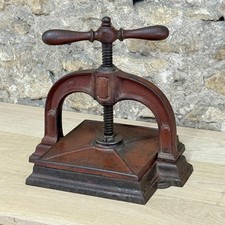 Ancienne Presse à Relier de Notaire JM - JULES MANIL - Métal & Fonte - 1900's