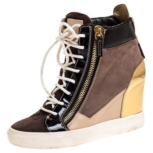 Baskets compensées cuir - baskets,