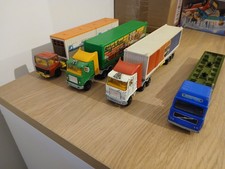 MAJORETTE LOT DE CAMIONS PORTE CONTAINER GEFCO PEPSI SUPERTRANS 1/60