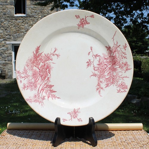 Grande assiette ancienne terre - assiette,