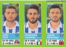 654 COSIC  ZAMPANO MEMUSHAJ ITALIA PESCARA CALCIO STICKER CALCIATORI 2015 PANINI