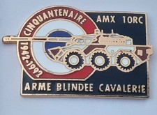 pins militaire arme blindee cavalerie cinquantenaire 1942-1992 amx 10rc
