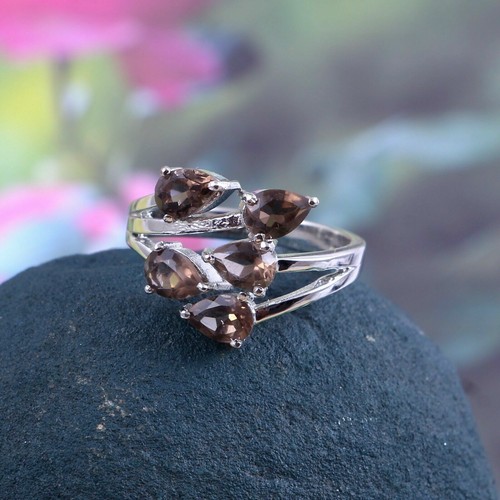Bague quartz fumé bracelet - bague,