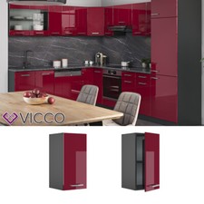 Meuble de cuisine, élément haut, élément bas, cuisine intégrée,anthracite, VICCO