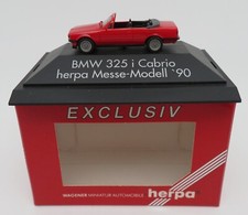 HERPA EXCLUSIV HO 1/87 BMW 325 i Cabrio E30 Cabriolet Messe Motor Show Essen '90