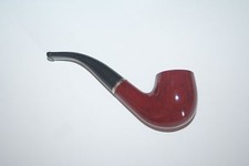 PIPE A TABAC COURBE FOYER EN BOIS LUSTRE, NEUF