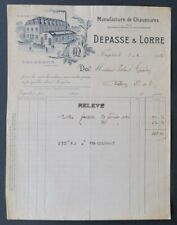 Facture1920 CHAUSSURES DEPASSE & LORRE FOUGERES old bill Rechnung 9