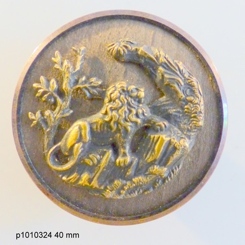 Bouton ancien lion 40 mm - bouton,