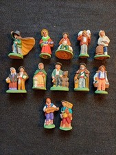 Lot De 12 Petits Santons Signés ESCOFFIER AUBAGNE terre Cuite Provence