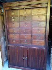 Meuble De Metier Notaire Classeur Rideau Acajou