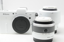 [NEUF] Nikon 1 V1 Blanc 10.1MP Appareil Photo Sans Miroir Nikkor 2Lens Kit...