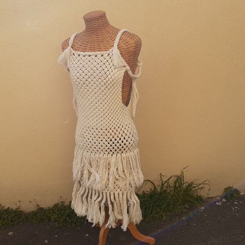 Robe crochet bohême - robe,