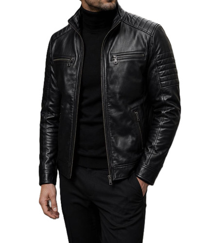Blouson motard cafe racer - cafe,