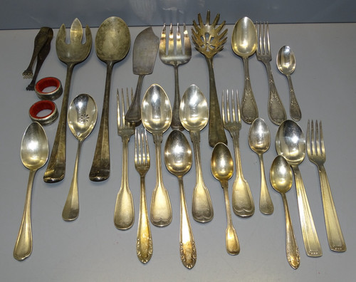 Lot metal argente ancien - -lot,