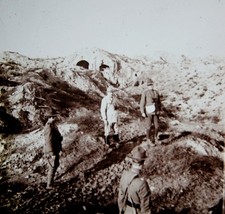 MEUSE-SOUVILLE-GENERAL AMERICAIN-STEREO-45X107-VERRE-GUERRE-14/18-WW1- GLASS-3D