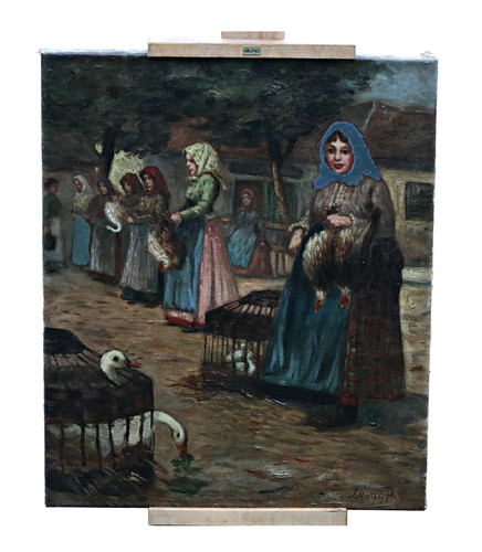 Tableau peinture huile - à, l’huile