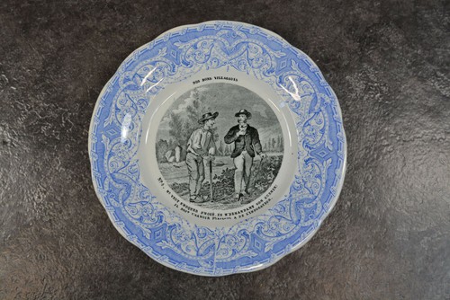 Ancienne assiette humoristique - ancienne,