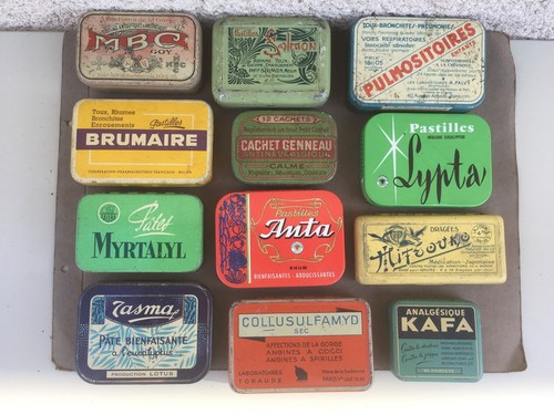 Anciennes boîtes pastilles - anciennes,