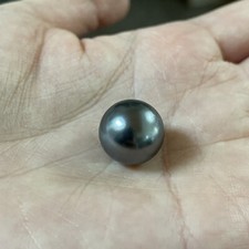 Perle Noyau Coquillage Imitation Perle Noire Tahiti Haute Qualité Diamètre 14mm