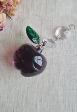 ANCIENNE GROSSE PAMPILLE LUSTRE FRUIT EN VERRE MURANO POMME